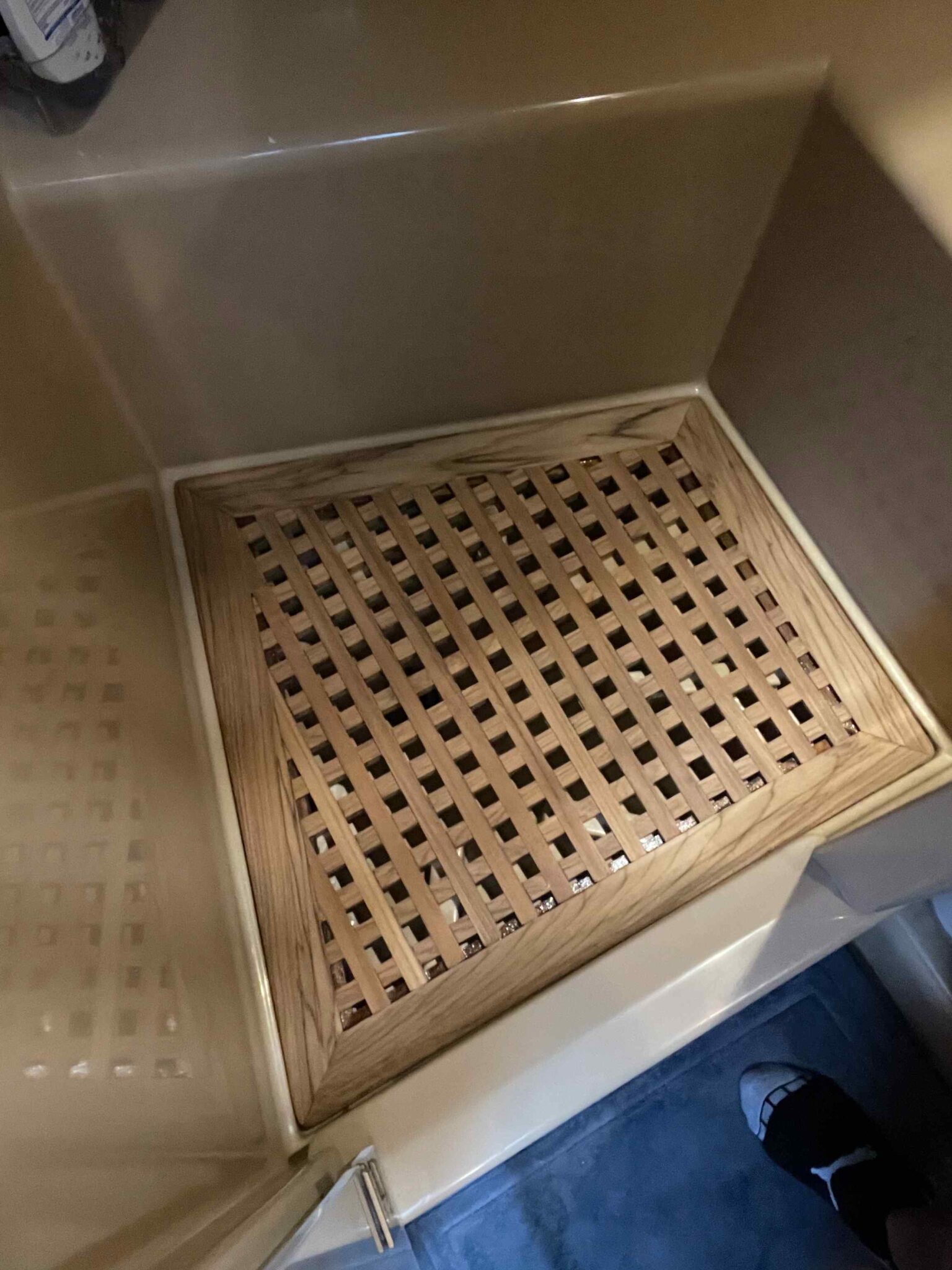 Teak Shower Grate Brett's Custom Marine Carpentry & Fiberglass